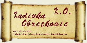 Kadivka Obretković vizit kartica